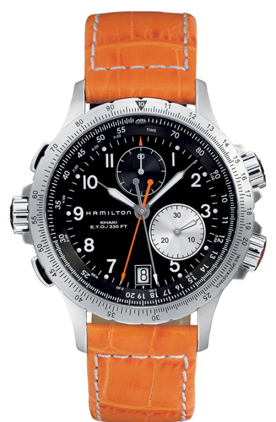 Khaki Aviation Black Dial 42MM  ETO Chronograph Quartz H77612933