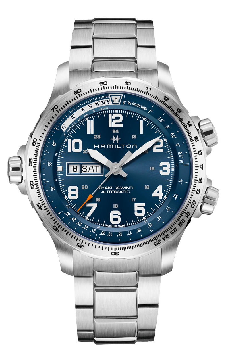Khaki Aviation Blue Dial 45MM X-Wind Day Date Automatic H77765141