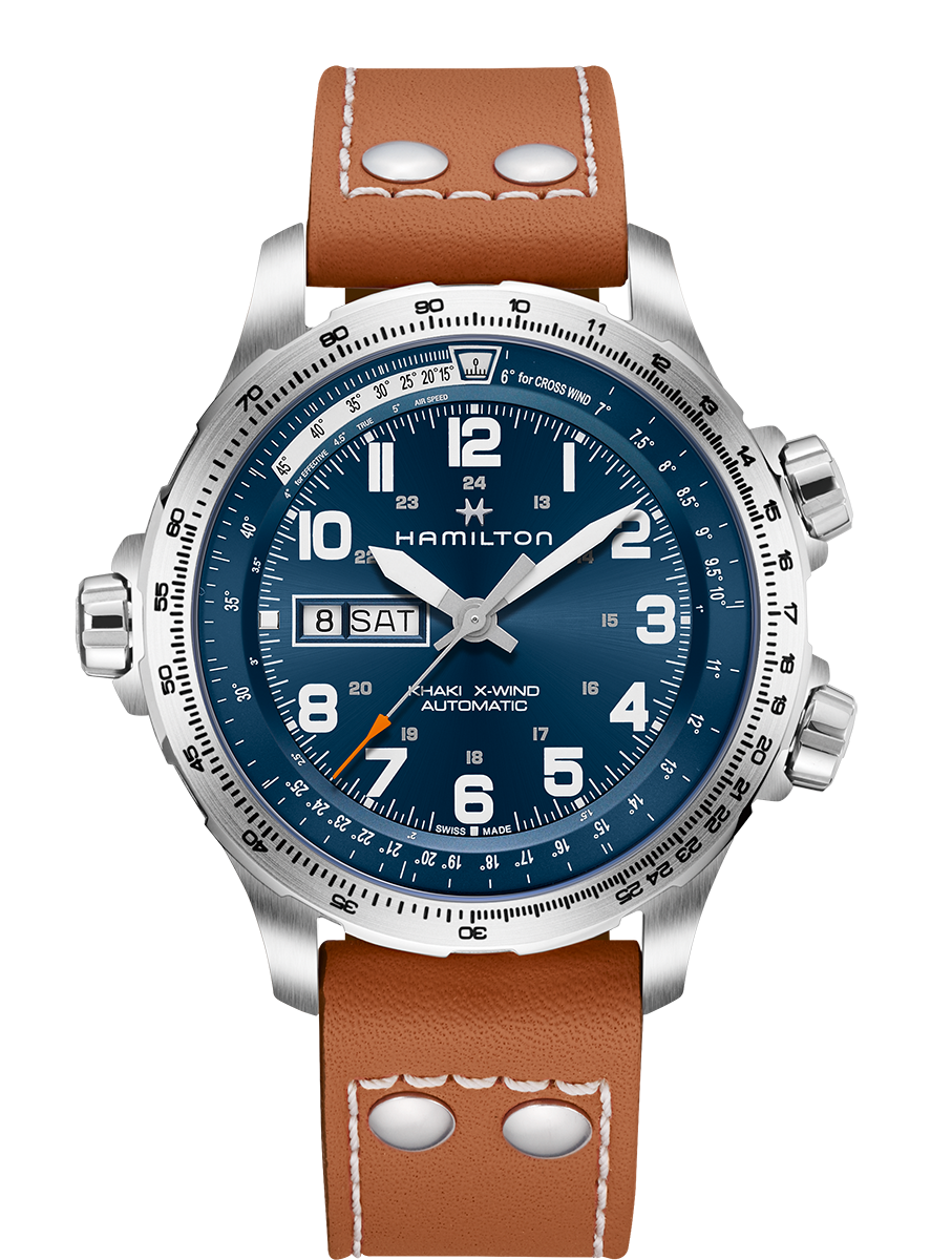 Khaki Aviation Blue Dial 45MM X-Wind Day Date Automatic H77765541