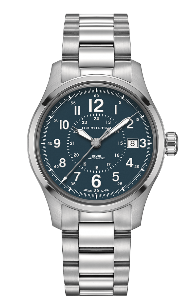 Khaki Field Blue Face 40MM Automatic H70305143