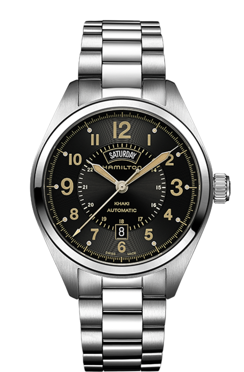 Khaki Field Black Dial 42MM Day Date Automatic H70505933