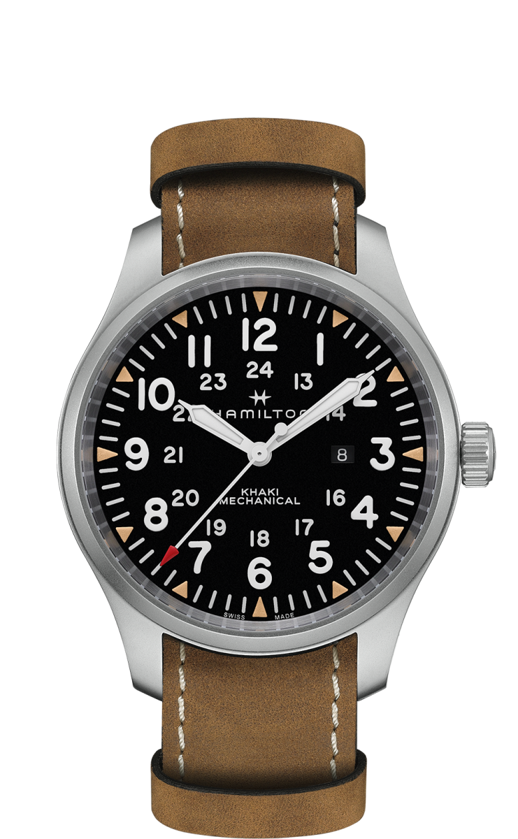 Khaki Field Black Dial 50MM Mechanical H69819530