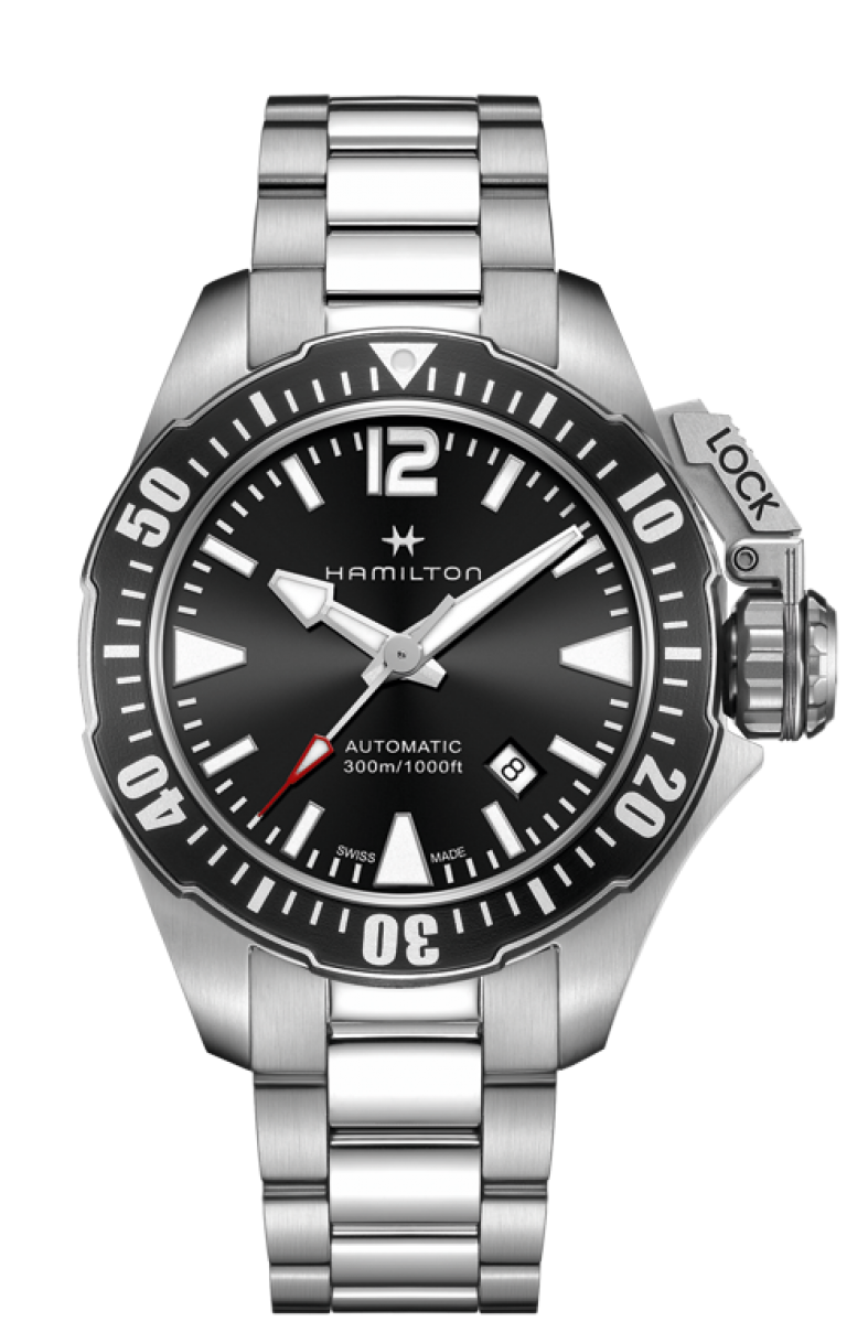 Khaki Navy Frogman Black Dial 42MM Automatic H77605135