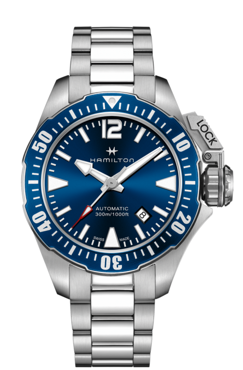 Khaki Navy Frogman Blue Dial 42MM Automatic H77705145