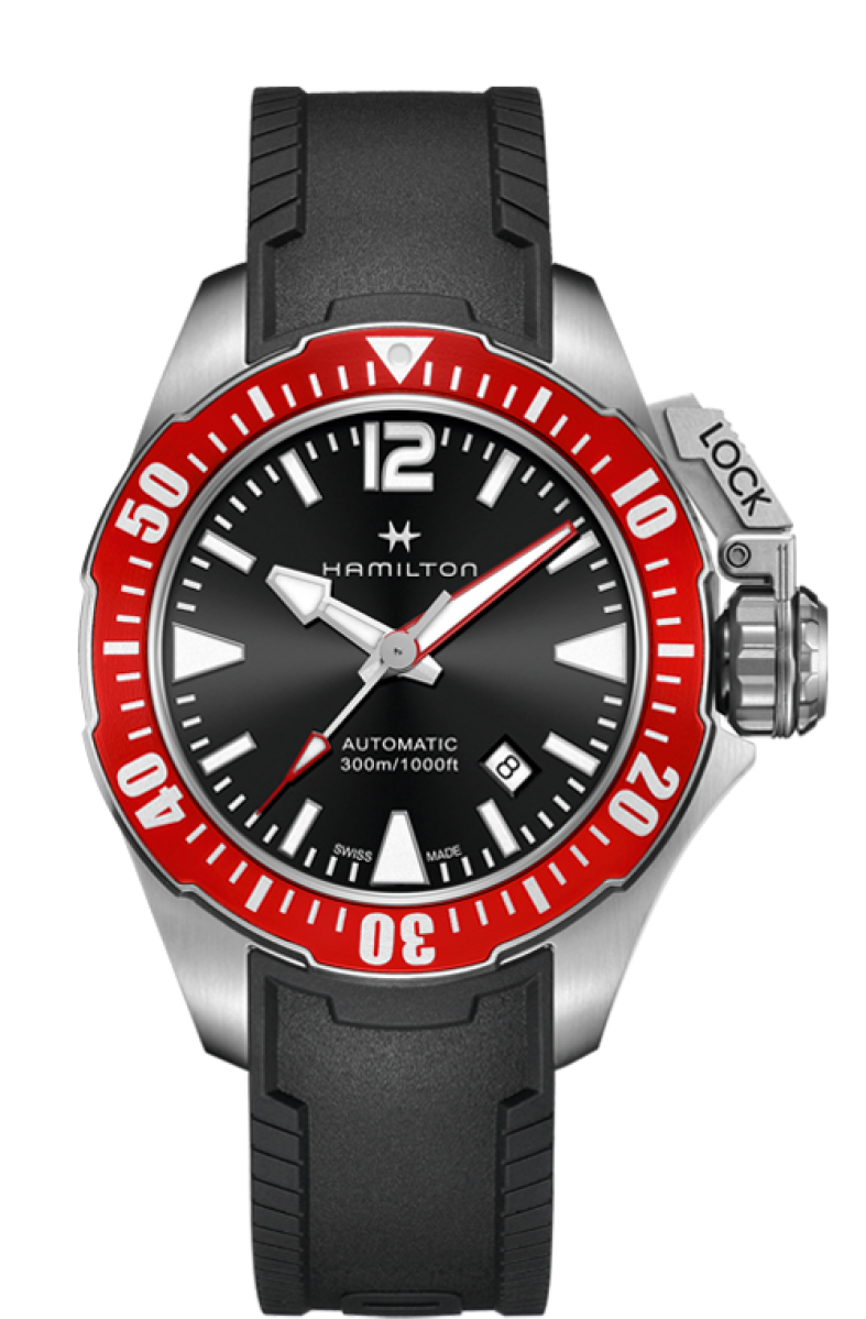 Khaki Navy Frogman Black Dial 42MM Automatic H77725335