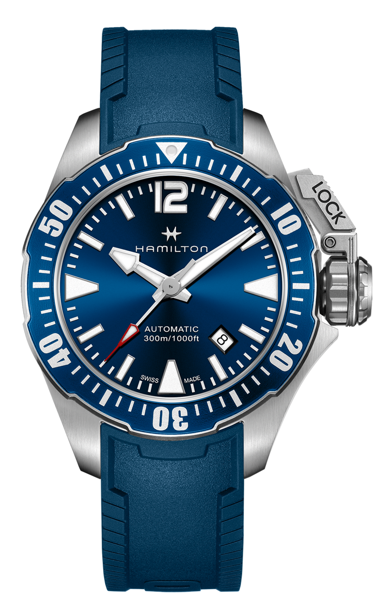 Khaki Navy Frogman Blue Dial  42MM Automatic H77705345