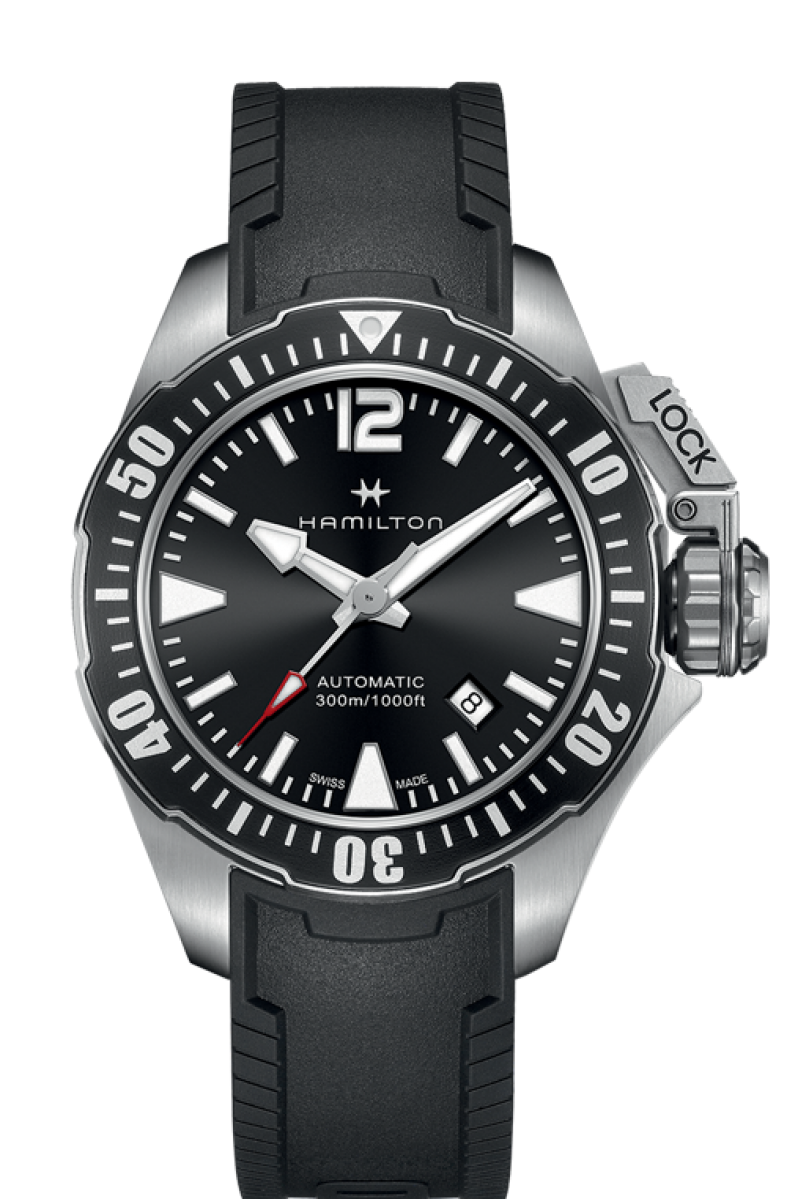 Khaki Navy Frogman Black Dial 42MM Automatic H77605335