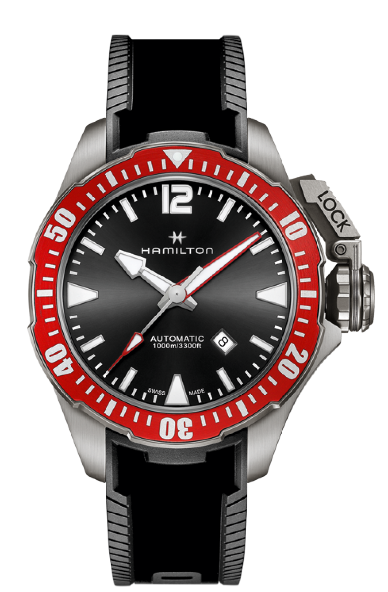 Khaki Navy Frogman Black Dial 46MM Titanium Automatic H77805335 Khaki Navy Frogman Black Dial 46MM Titanium Automatic H77805335