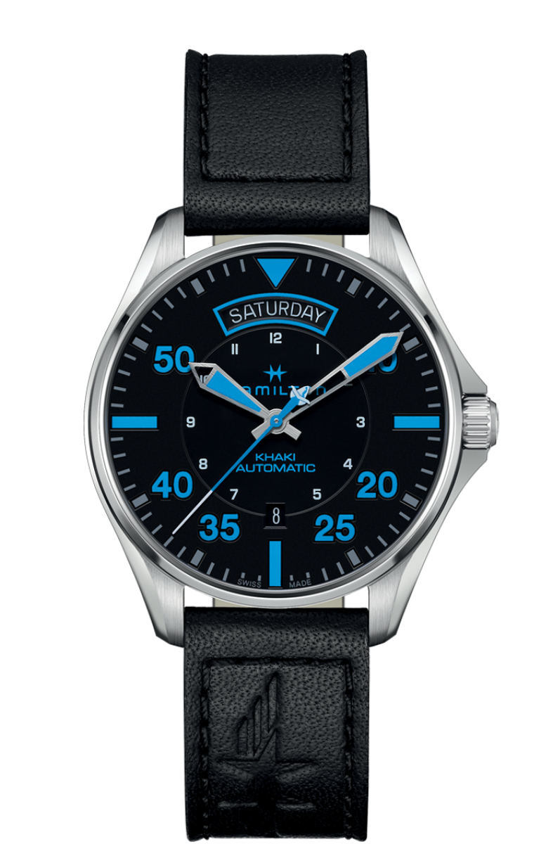 Khaki Pilot Black Dial 42MM Day-Date - Air Zermatt Automatic H64625731