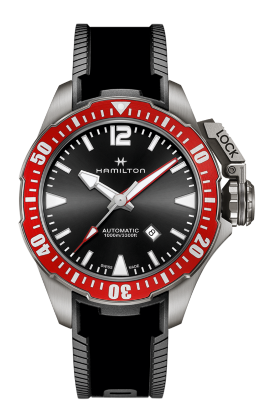 Khaki Navy Frogman Black Dial 46MM Titanium Automatic H77805335