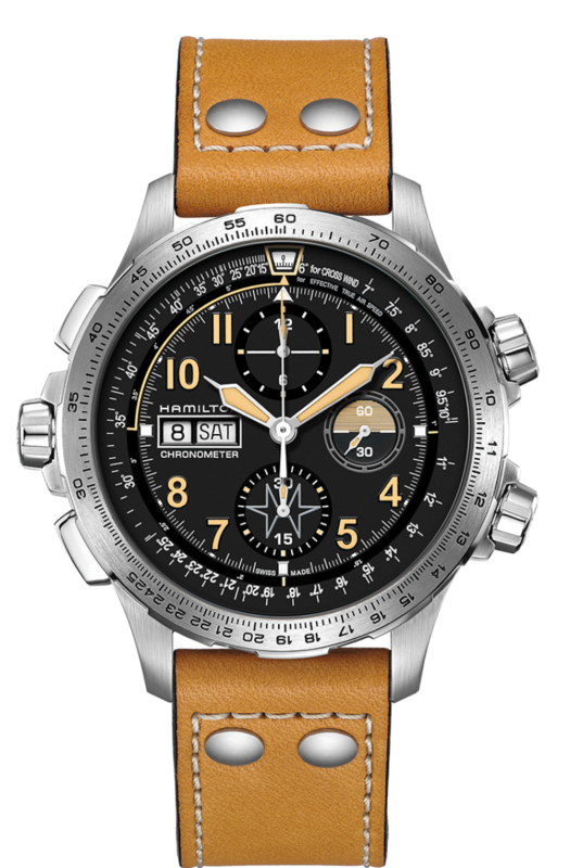 Khaki Aviation Black Dial 45MM X-Wind Day Date Automatic Chronograph Limited Edition H77796535