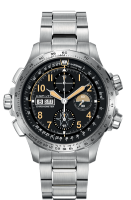 Khaki Aviation Black Dial 45MM X Wind Day Date Automatic Chronograph Limited Edition H77796135