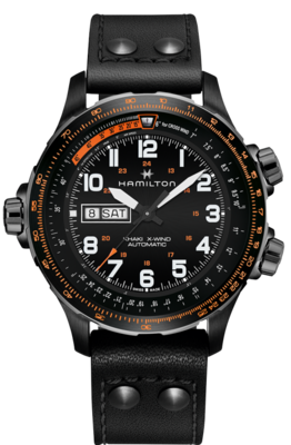 Khaki Aviation Black Dial 45MM X-Wind Day Date Automatic H77785733