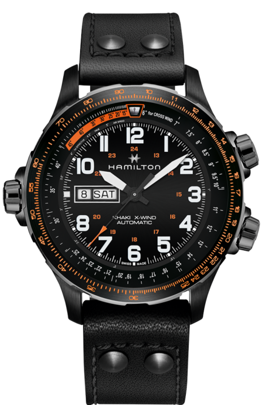 Khaki Aviation Black Dial 45MM X-Wind Day Date Automatic H77785733