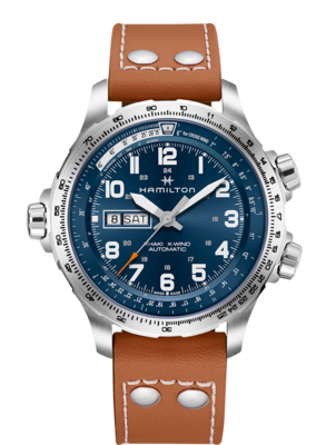 Khaki Aviation Blue Dial 45MM X-Wind Day Date Automatic H77765541