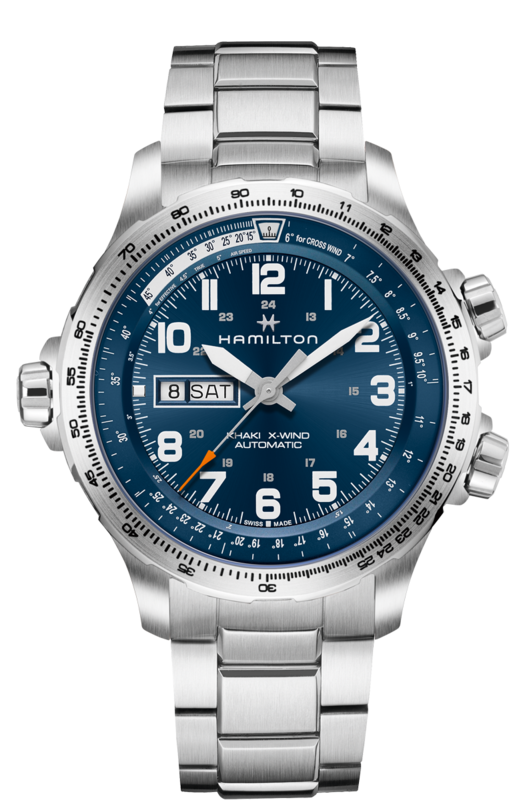 Khaki Aviation Blue Dial 45MM X-Wind Day Date Automatic H77765141
