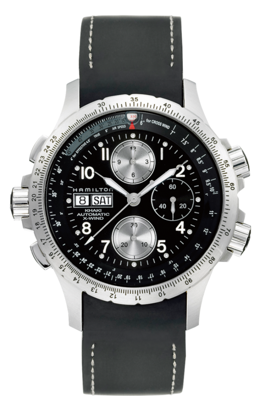 Khaki Aviation Black Dial 44MM X-Wind Automatic Chronograph H77616333