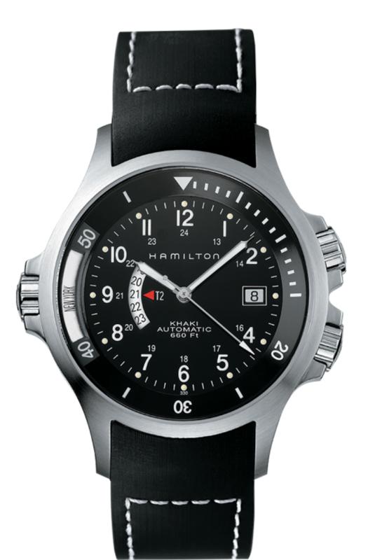 Khaki Navy GMT Black Dial 42MM Automatic H77615333