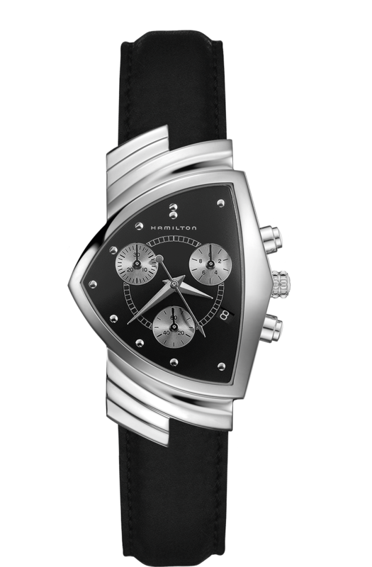 Ventura Black Dial 33MM Chronograph Quartz H24412732