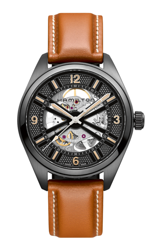 Khaki Field Black Dial Skeleton 42MM Automatic H72585535