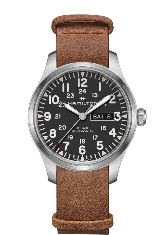 Khaki Field Black Dial 42MM Day Date Automatic H70535531