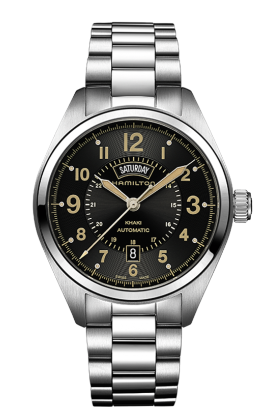 Khaki Field Black Dial 42MM Day Date Automatic H70505933