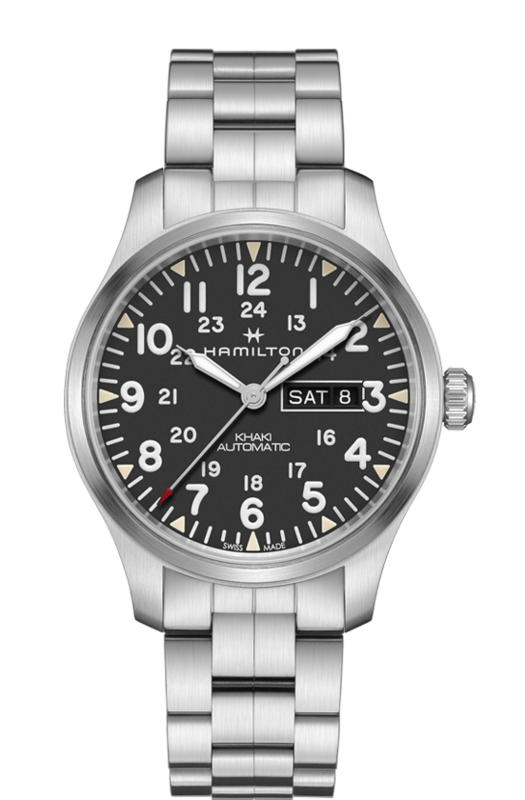 Khaki Field Black Dial 42MM Day Date Automatic H70535131