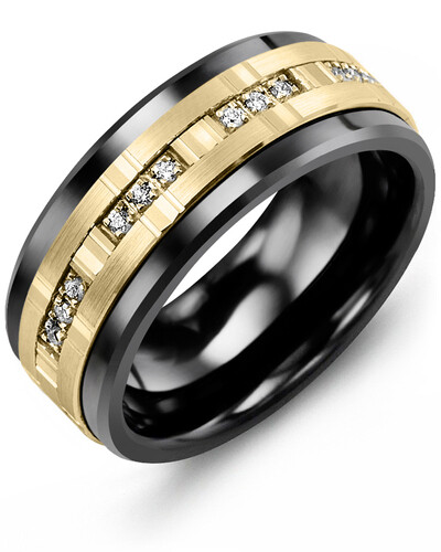 MJA - MOD Men&#39;s Trio Diamonds Wedding Band