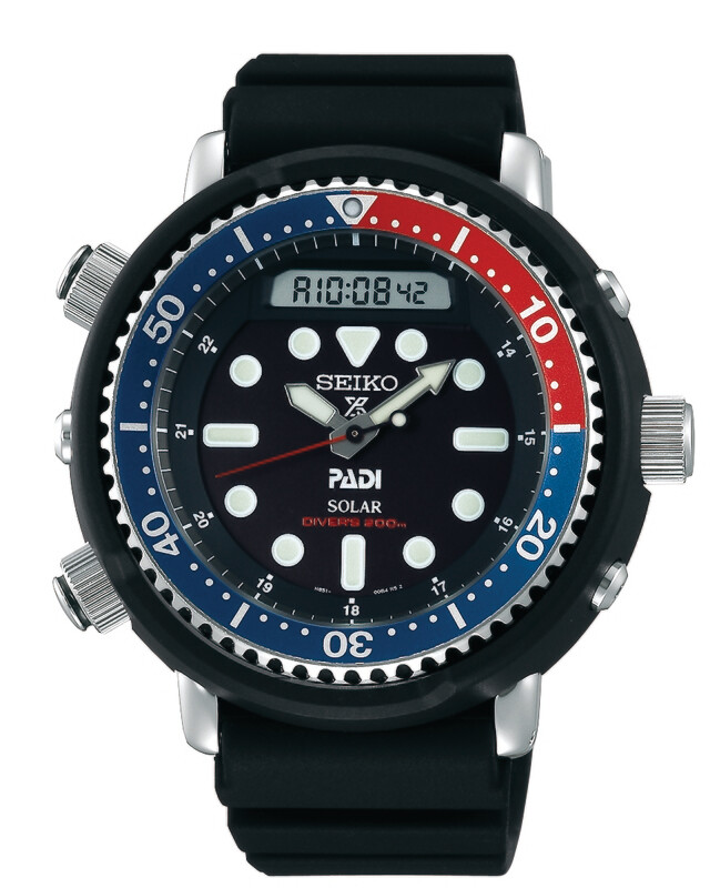 Prospex Black Dial 48MM PADI Diver &quot; Arnie &quot; PEPSI Bezel Solar SNJ027