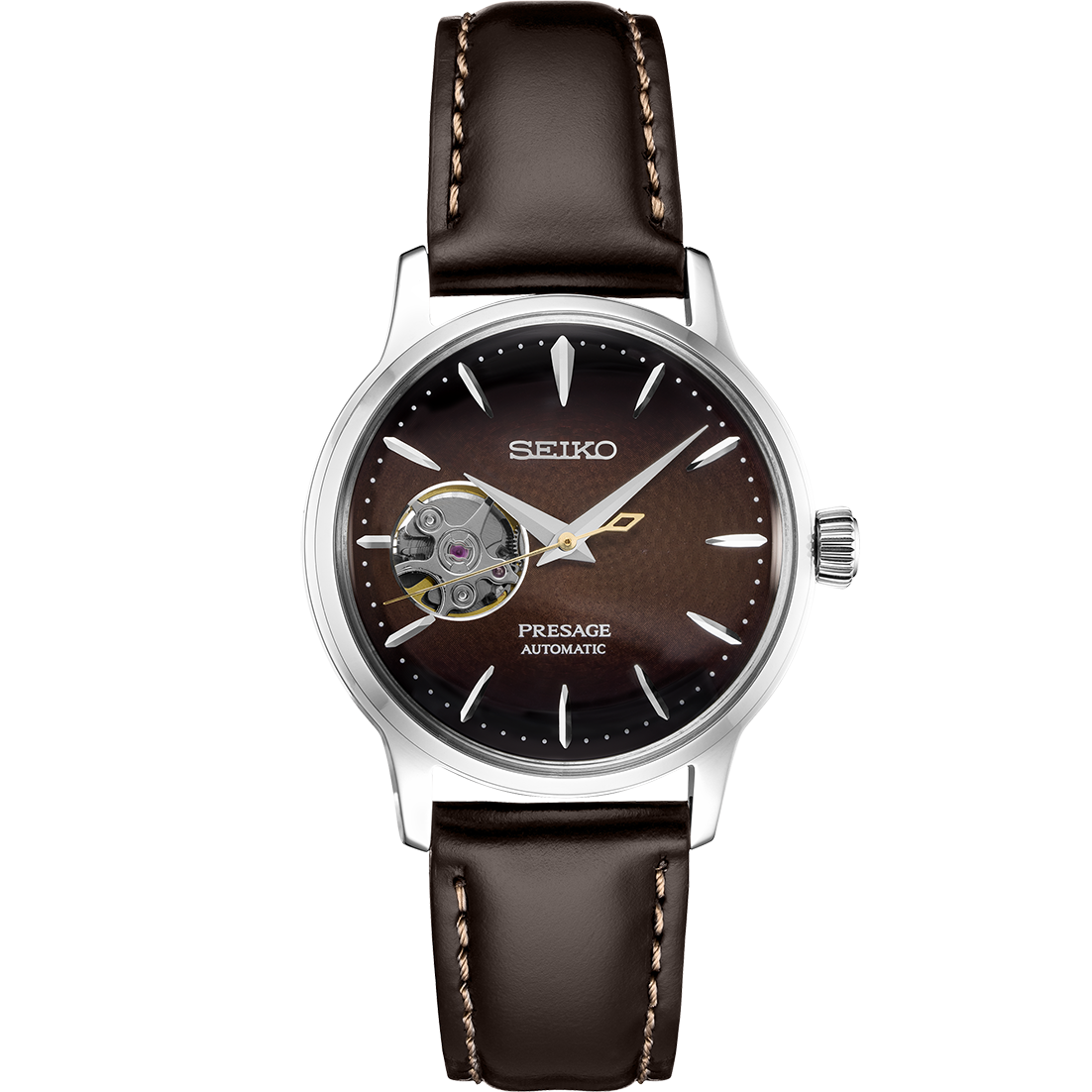 Presage Brown Open Heart Dial 34MM Automatic SSA783