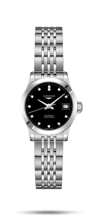 Record Collection Black Dial 26MM Automatic Chronometer L23204576