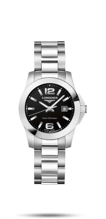 Conquest Black Dial 30MM Quartz L33764586