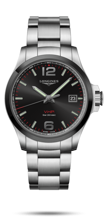 Conquest V.H.P Black Dial 43MM Quartz L37294566