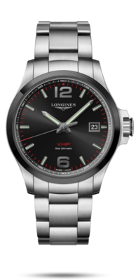 Conquest V.H.P Black Dial 43MM Quartz L37294566