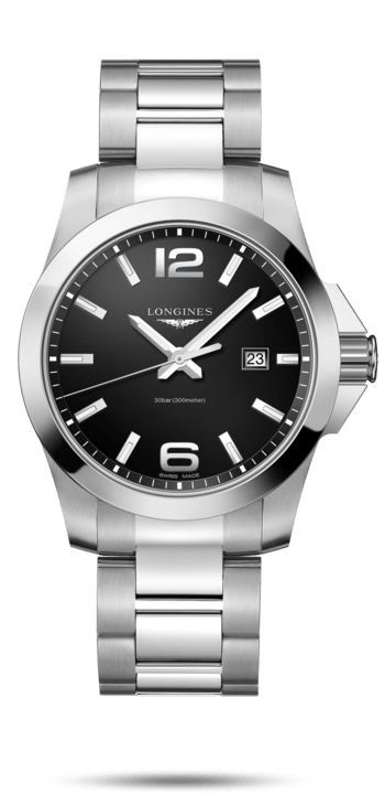 Conquest Black Dial 43MM Quartz L37604566