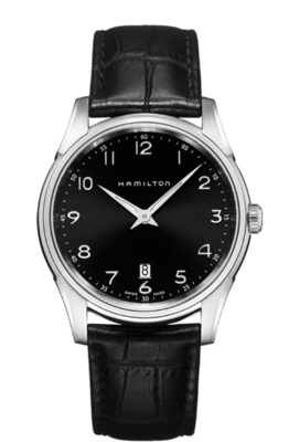 Jazzmaster Black Dial 42MM Thinline Quartz H38511733