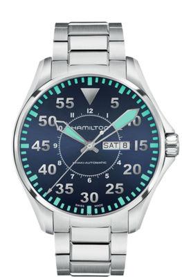 Khaki Aviation Blue Dial 46MM  Day Date Automatic H64715145