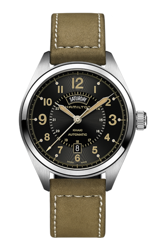 Khaki Field Black Dial 42MM Day Date Automatic H70505833