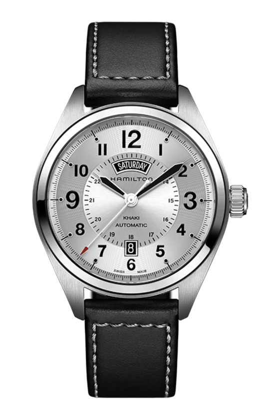 Khaki Field Silver Dial 42MM Day Date Automatic H70505753