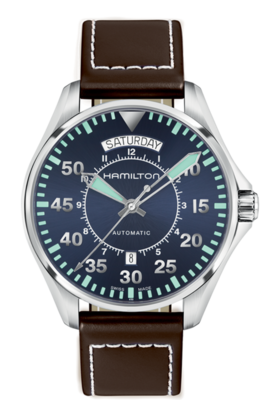 Khaki Aviation Blue Dial 42MM Day Date Automatic H64615545