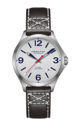 Khaki Silver Dial 38MM Aviation Air Race Automatic H76225751