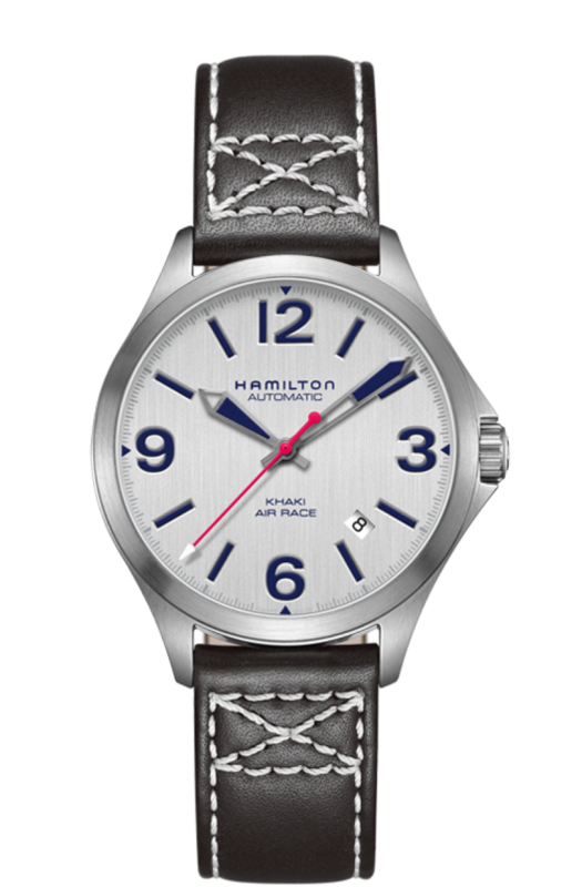 Khaki Silver Dial 38MM Aviation Air Race Automatic H76225751