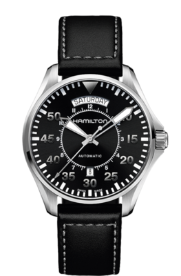 Khaki Aviation Black Dial 42MM  Day Date Automatic H64615735