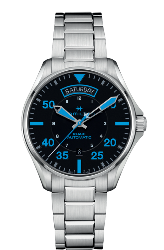Khaki Pilot Black Dial 42MM Day Date - Air Zermatt Automatic H64625131