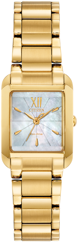 Bianca White Mother of Pearl Dial 28MM Eco-Drive EW5552-53D