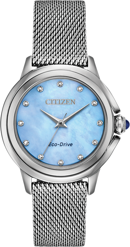 Ceci Mother of Pearl Dial 32MM Eco-Drive EM0790-55N