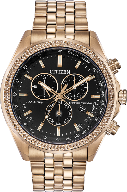 Perpetual Calendar Chronograph
Black Dial 44MM Eco-Drive BL5563-58E
