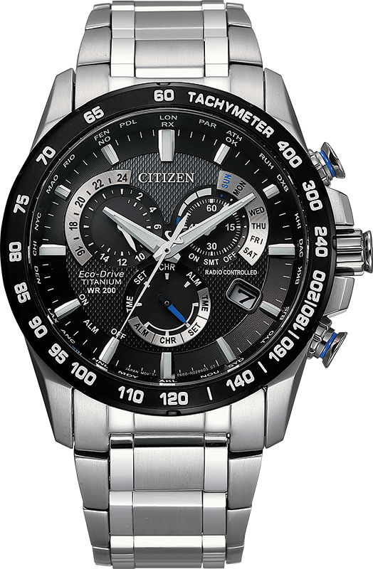 Perpetual Chrono A-T Black Dial 42MM Eco-Drive CB5908-57E
