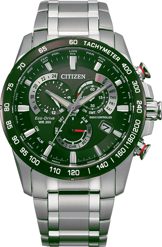 Perpetual Chrono A-T Black Dial 42MM Eco-Drive CB5898-59E