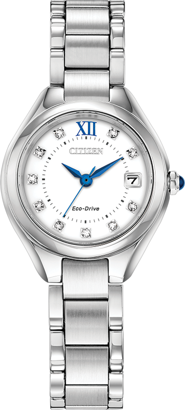 Silhouette Crystal White Dial 26MM Eco-Drive EW2540-83A